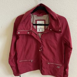 Abercrombie & Fitch RED WATER Resistant Coat Woman’s Size Small