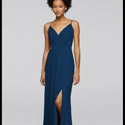 David's Bridal Navy Bridesmaids/ Prom Dress
