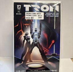 Tron #1 ~ 2006 SLG First Appearance in Comics Sealed With Promo Card Very Good
