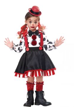 Kids Sinister Clown Costume spirit size 4 to 5 (PRICE IS FIRM)