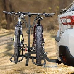 Hitch Bike Rack, Wobble Free Smart Tilting Folding Bicycle Car Racks For Standard, Fat Tire And Electric Bike, 2-Bike 160 Lbs Capacity, 2-inch Receive