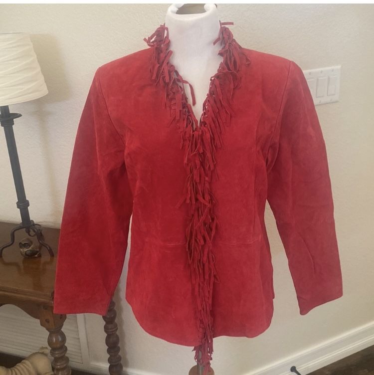 Stagecoach Jacket… Red Fringed Leather Jacket