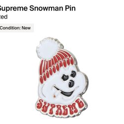 Supreme Snowman Pin