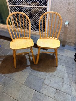 Set of Windsor Wooden Chairs