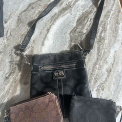 Coach Cross Body and wristlets LOT 