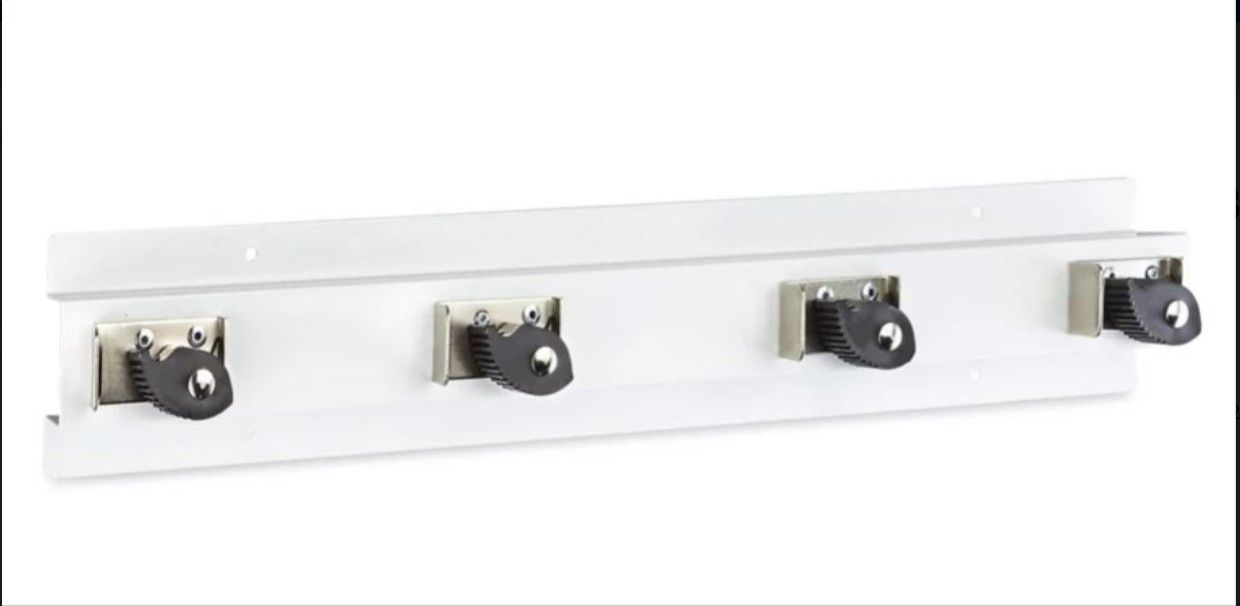Uline - Standard Mop/Broom Holder - White- H-2840