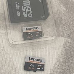 Two New Lenovo Micro SD 2TB for phones , camera, drone, nintendo switch 