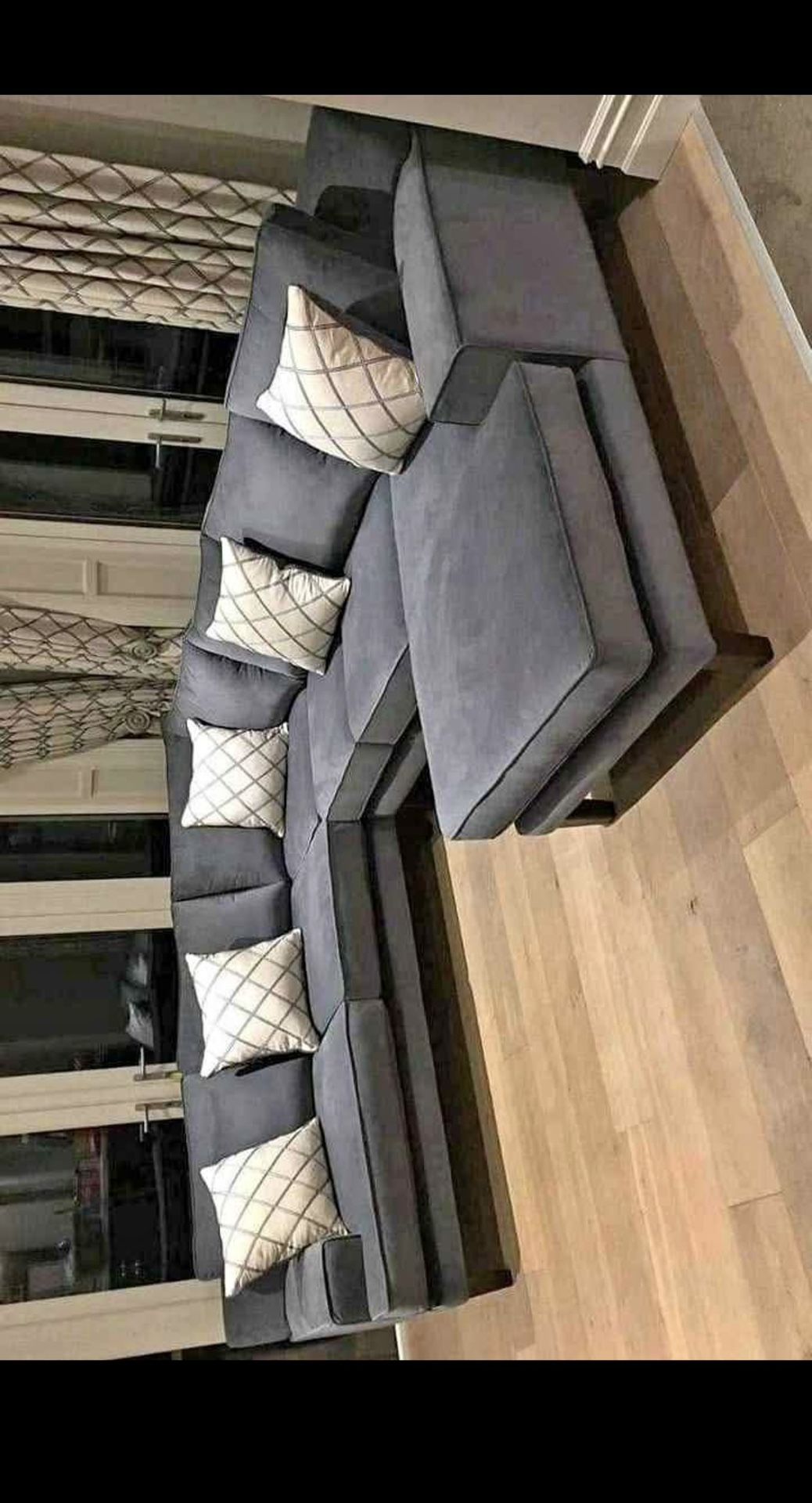 Sofa Couch with Click-Clack Lounge & Cup Holders