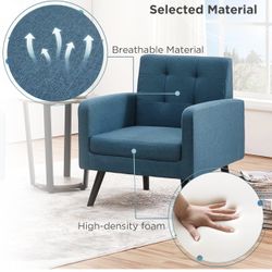 Brand New Accent Chair ( Navy Blue / Yellow Available) 