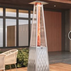 NEW Pyramid Patio Heater W/ Quartz Glass Tube, 48,000 BTU Propane Patio Tower Heater !