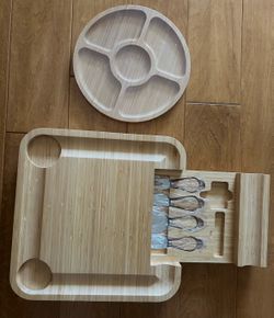 New charcuterie boards with cheese knives.