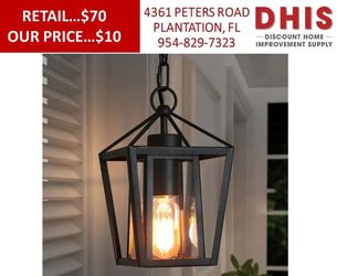 Uolfin Modern Black Outdoor Pendant Light