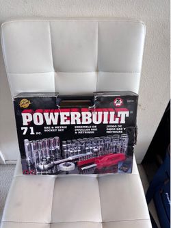 Powerbuilt 71-Piece SAE & Metric Socket Set with Carry Case