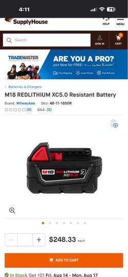 Milwaukee M18 battery Brand New