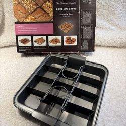 3 Piece Bake - Lift - Serve Brownie Pan