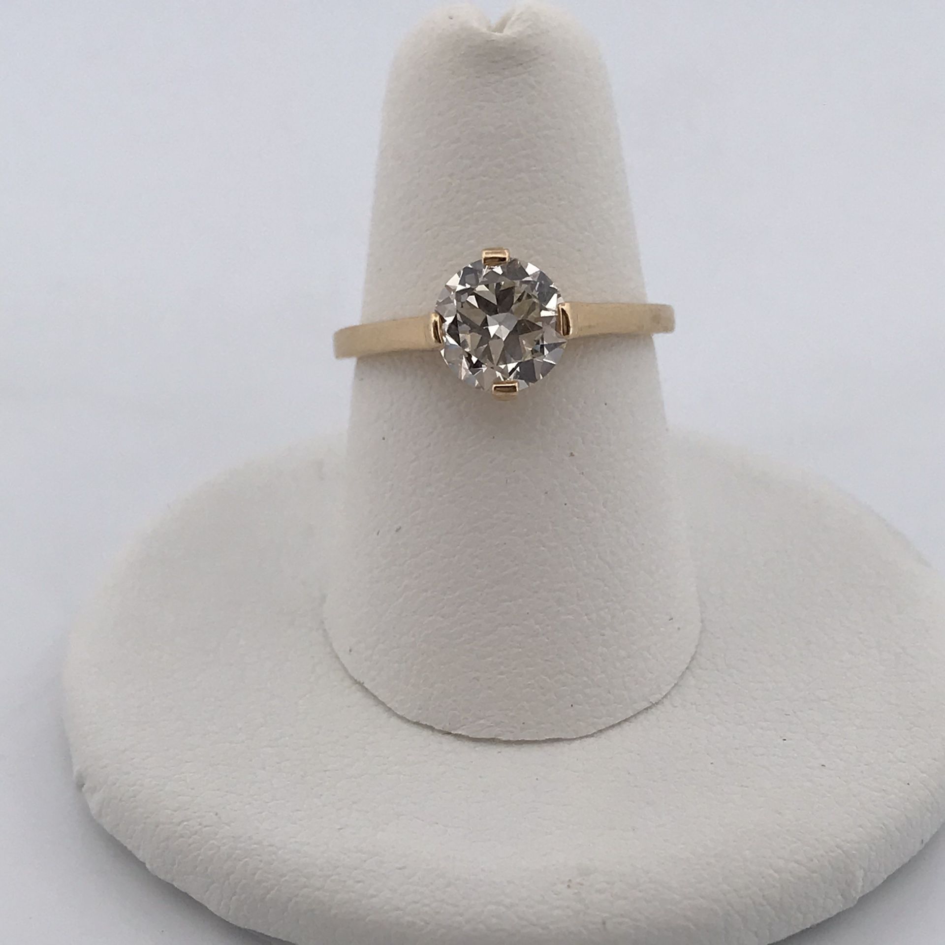 Gia Certified Old European Cut Diamond Ring Size 6.25