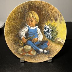 RECO International 1980 2nd Issue Mother Goose Plate Little Boy Blue, 8.5”