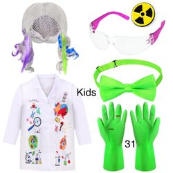 Kids Mad Scientist Medium Costume   / Disfraz de Cientifico Mediano Niños 