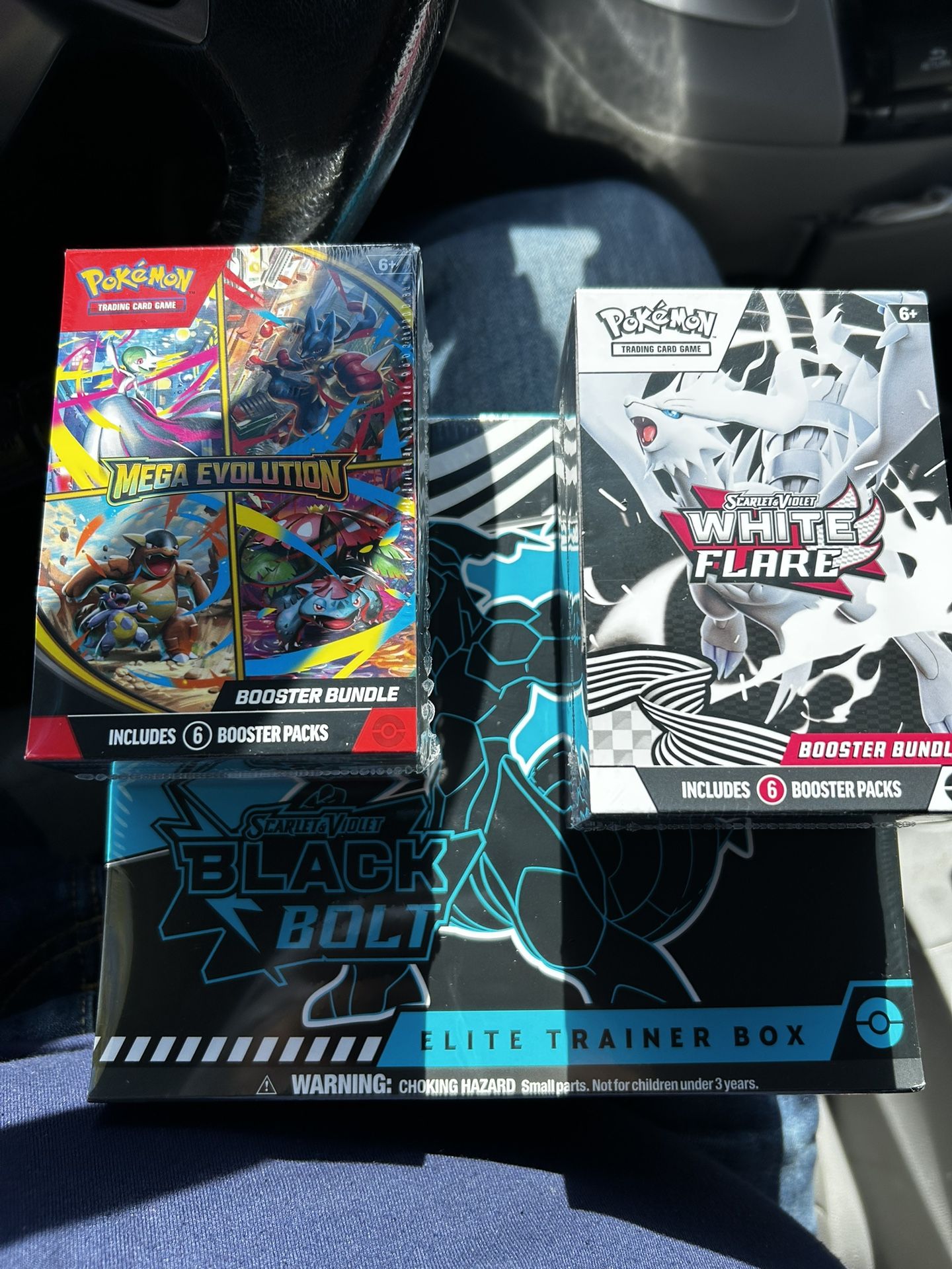 Pokemon Black bolt ETB + White Flare BB + Mega Evolution BB (3 items)