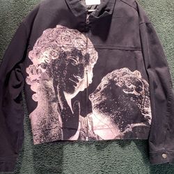 PACSUN black jacket w/ statue graphic