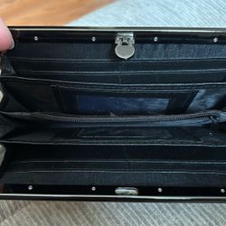 Pretty Black & Gold Clutch Wallet