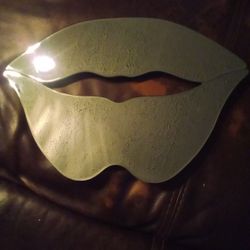 Mirror Lips,$20,,,It's 13 1/2 In Tall And 19 1/2 In Wide