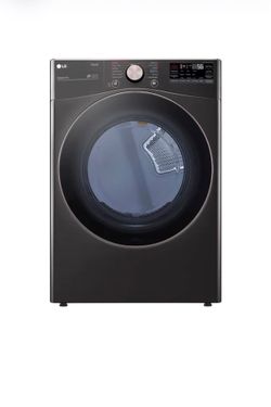New - LG 7.4 Cu. Ft. Vented SMART Stackable Gas Dryer - Black Steel