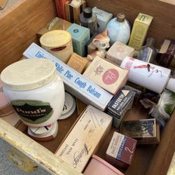 Box Of Vintage Cosmetic Packaging
