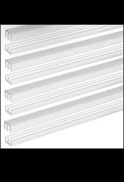 Sliding Door Track Guides – 4 Sets, 4FT White PVC for Doors & Windows