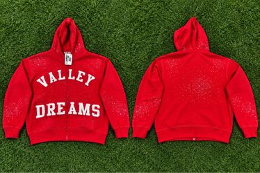 Valley Dreams Red Zip-Up Hoodie