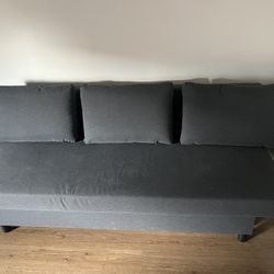 ÄLVDALEN Sleeper sofa, Knisa dark gray