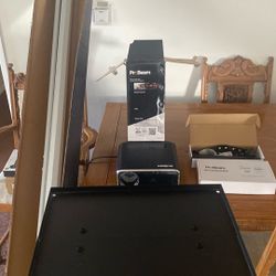 Pro Beam Projector With Stand And Screen And Speaker 