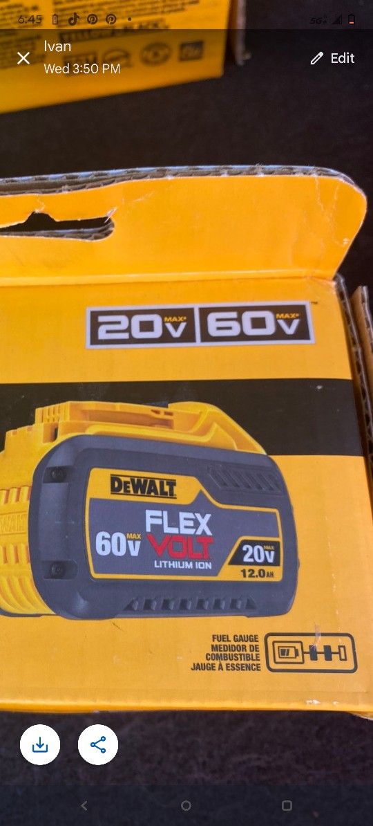 DeWalt Flex volt Batery 12.0AH