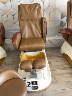 Professional pedicure spa chair and stool