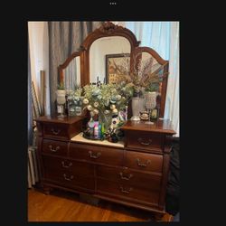 Antique Dresser With Mirror