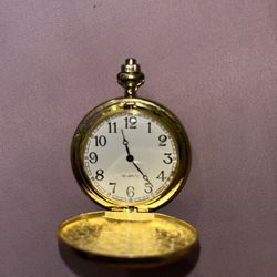 Gold Quartz Antique Pocket Watch