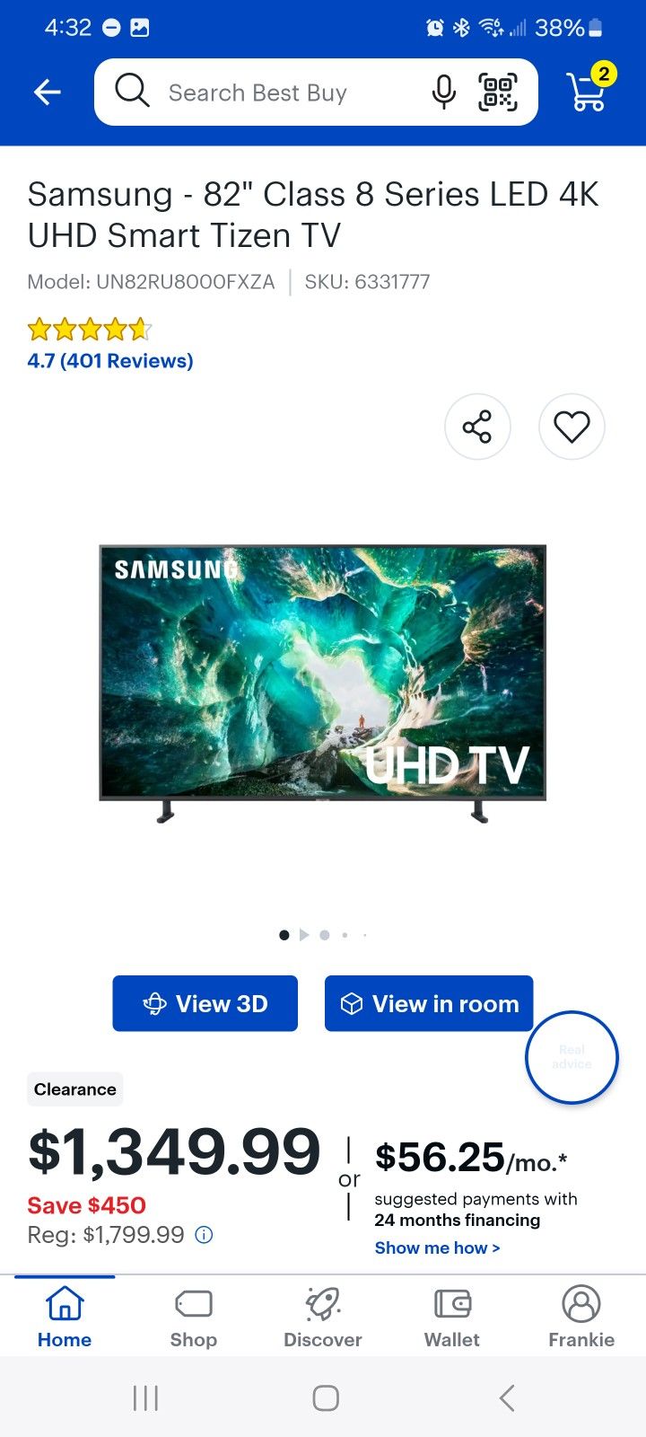 Samsung 82" Series 7