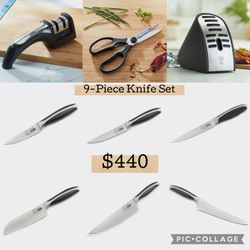 Princess House 9-Pc. Knife Block Set