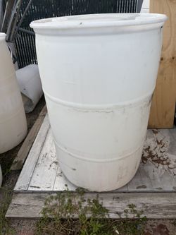 Empty Plastic Barrel
