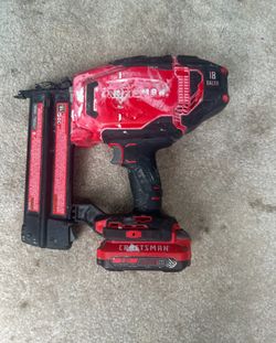 Craftsman Red Nail Gun Battery Powered