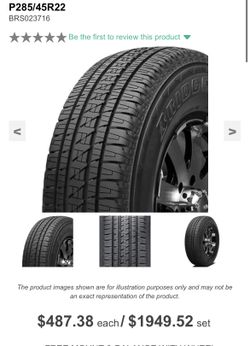 P285/45R22 Bridgestone Dueler H/L Alenza