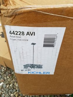 NEW Kichler anvil iron hanging light lighting