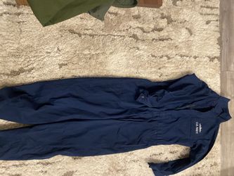 Blue and green coveralls