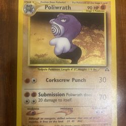 Pokemon Poliwrath 9/75 Neo Discovery Unlimited Holo Rare LP