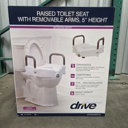 Drive Elevated Toilet Seat with Removable Arms