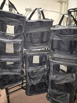 Travel Organizer Packing Cubes Suitcase Hanging Shelves Luggage Closet Compression Bag 5 Tier