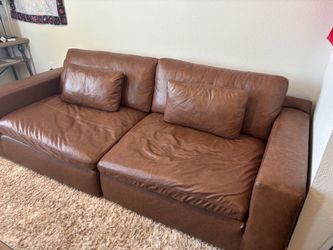 Brown Leather Couch