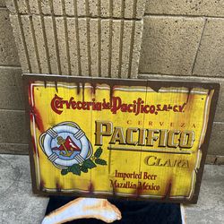 Pacifico Beer Sign Mancave Bar