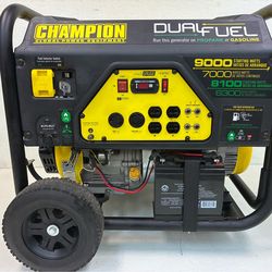 Whole House Champion 9000 Watt Dual Fuel Generator in New Condition