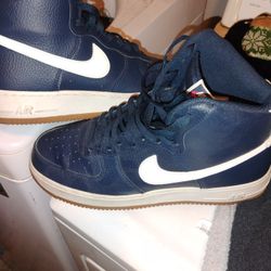 NIKE Air Force 1 Mid Night Blue Shoes Sneakers Mens (Size 10 1/2)